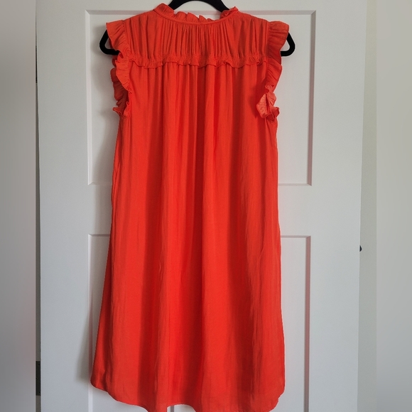 RACHEL Zoe Sleeveless Red Ruffle Shift Dress sz XS - Excellent Condition - Picture 2 of 7